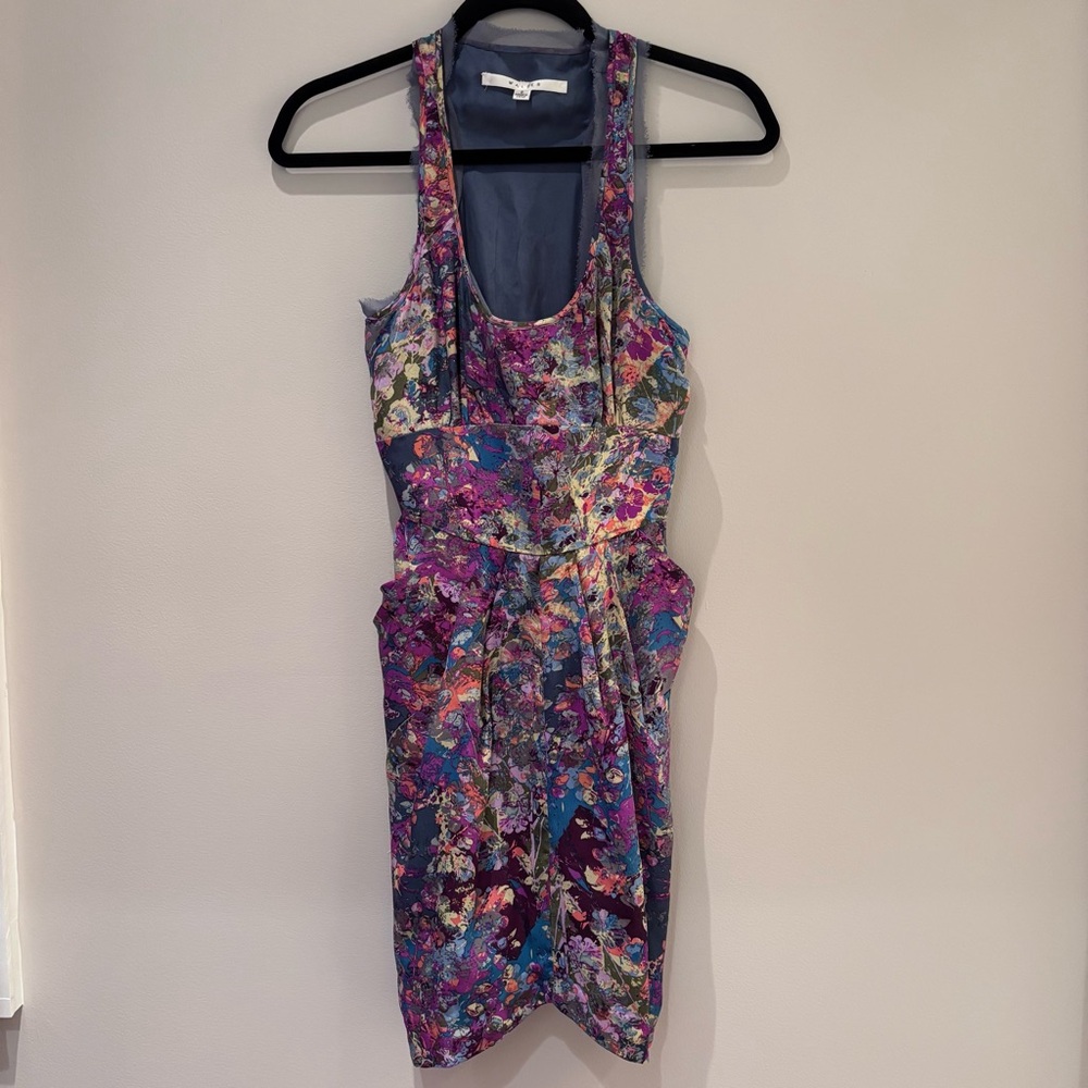 Colorful Floral Print Mini Dress